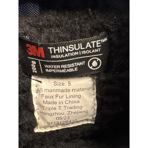 NORTHSIDE 3M Thinsulate Boys Snow Boots  Black Blue Size US 5 EU 37 (Box 15) - Picture 8 of 10